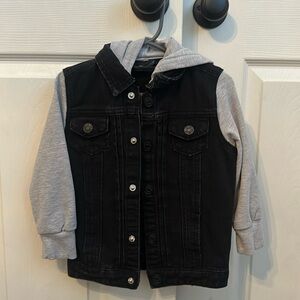 Little bipsy boys hooded jean jacket - size 18-24 mo